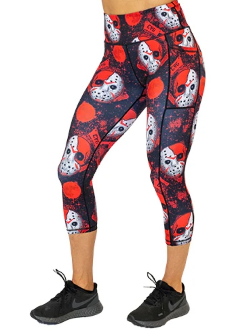 Constantly Varied Gear Slasher Athletic Cropped Leggings L Jason Horror